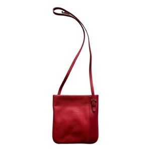Longchamp red leather crossbody bag